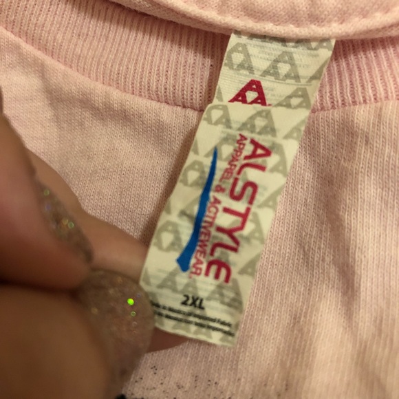 Pink Whitetail Deer Sparkly Graphic Tee 2X - Picture 3 of 3